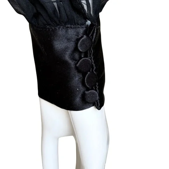 Generation Love Agnes Silk-blend Illusion Blouse Size Medium NWT - Picture 4 of 6